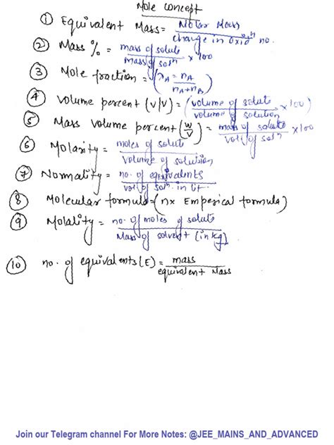 Physical Chemistry Formulas | PDF