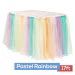 Sheer Tulle Tutu Table Skirt Ft Long Pastel Rainbow