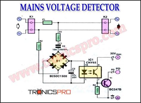 Mains Voltage Detector Circuit Diagram Circuit Diagram Electronic Circuit Projects