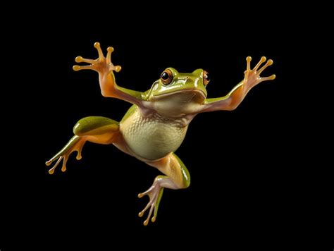 Premium AI Image | frog jumping dynamic pose