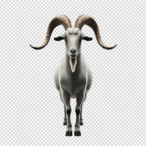 Premium Psd A Goat With Horns On Its Head Is Shown With A White