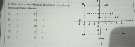 Determine As Coordenadas Dos Pontos Indicados No Plano Cartesiano Roaredu