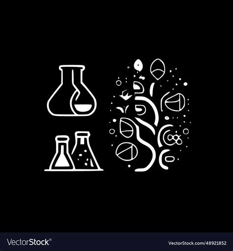 Science - black and white isolated icon Royalty Free Vector