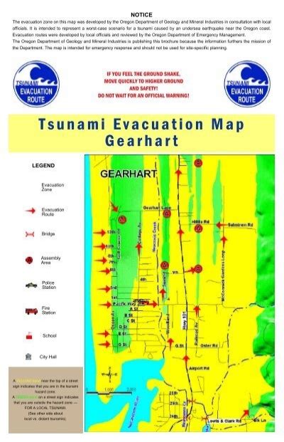 Gearhart Oregon Tsunami Evacuation Map Oregon Department Of