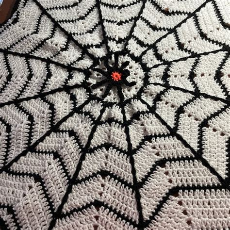 Crochet Spider Web Throw Etsy