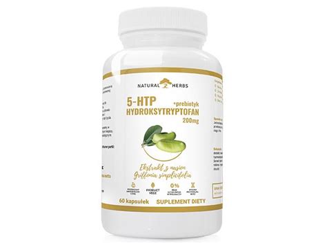 5 HTP Hydroksytryptofan 200mg Prebiotyk Ekstrakt Z Nasion Griffonia