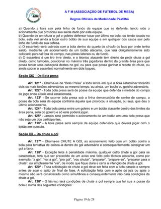 Regra do Futebol de Botão | PDF