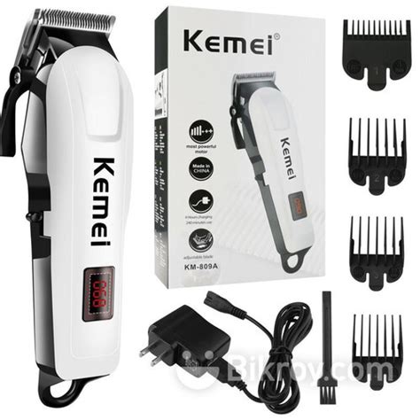 Kemei Km A Digital Rechargeable Electric Hair Cut Trimmer Kablewala