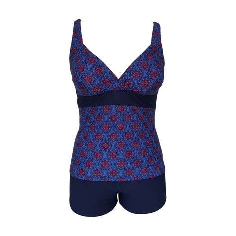 Traje De Ba O Op Talla Ch Tankini Estampado Figuras Multicolor Walmart