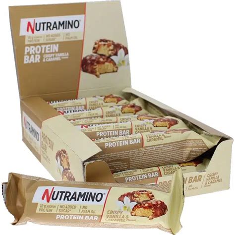 Nutramino Protein Bar Crispy Vanilla Caramel 12 X 55 G JWare