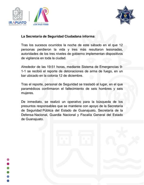 Info Roja Mx On Twitter La Secretar A De Seguridad Ciudadana Dio A