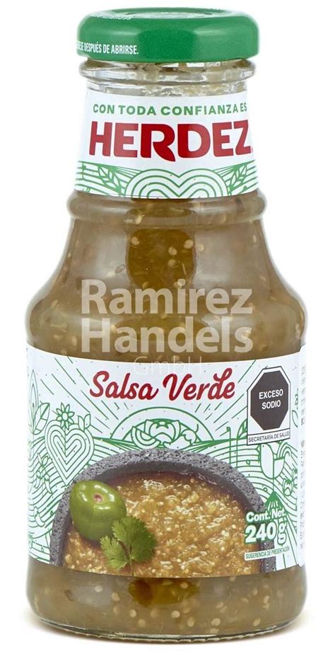 Salsa Verde Herdez G Glas Mhd Okt Ramirez Handels Gmbh