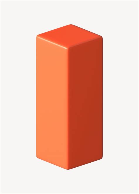 3d Orange Cuboid Clipart Geometric Premium Psd Rawpixel