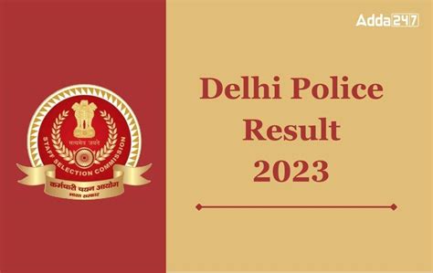 Delhi Police Result 2023 Out For Constable Posts Check Cut Off Marks