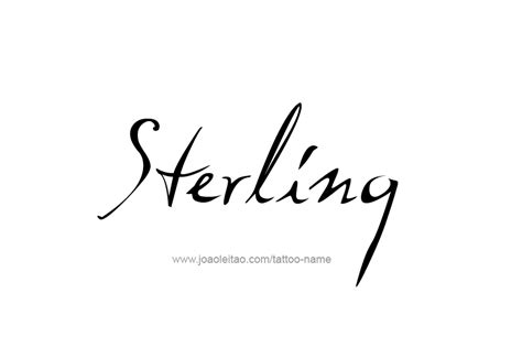 Sterling Name Tattoo Designs