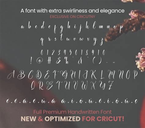 Swirly Calligraphy Font With Tails Cricutny