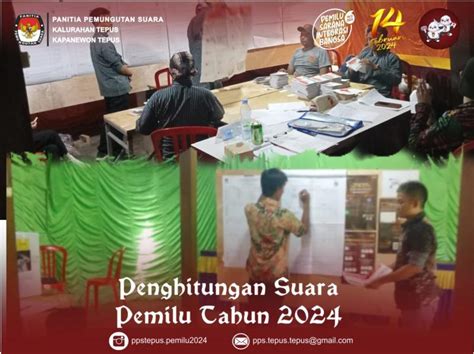 Penghitungan Suara Oleh KPPS Tungsura Pemilu Tahun 2024 Di Tep