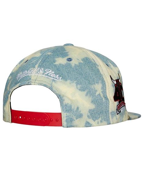 Mitchell And Ness Mens Denim Chicago Bulls Acid Wash Snapback Hat Macys