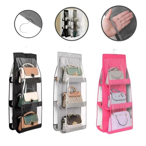 Porta Bolsas Para Closet - Suporte Para Bolsas Carteiras Closet Cabide 6 Organizadores Guarda ...