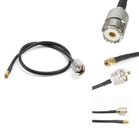 1 StüCk RG58 Kabel UHF SO239 Buchse auf SMA Stecker Koaxial