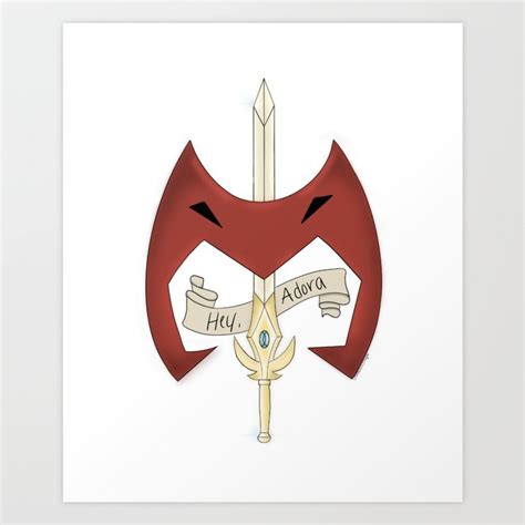 Hey, Adora - She-Ra Sword and Catra Mask Art Print by Shiloh and Maye ...