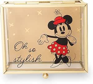 Disney Bo Te Bijoux Minnie Mouse Oh So Stylish Bo Te Bijoux En Verre