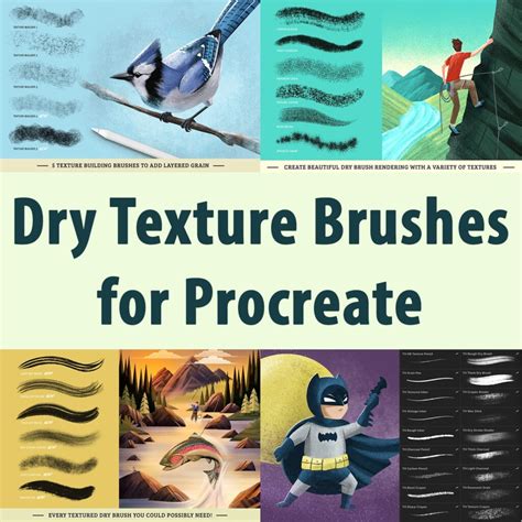 Dry Texture Brushes For Procreate Masterbundles