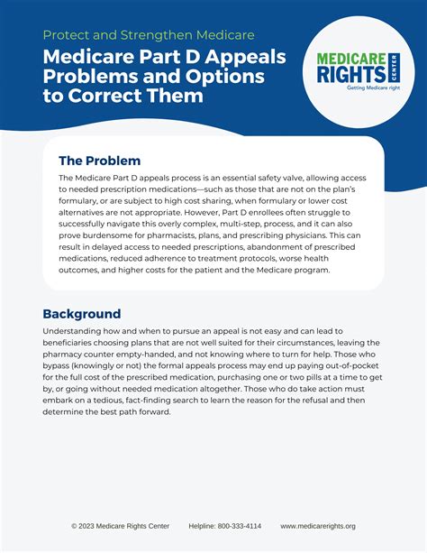 Medicare Part D Appeals Problems And Options To Correct Them Medicare Rights Center