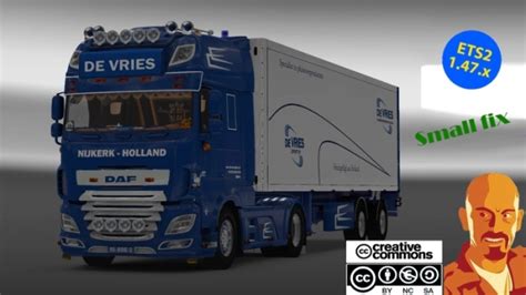 ETS2 DAF XF116 De Vries Trailer Small Fix Euro Truck Simulator 2