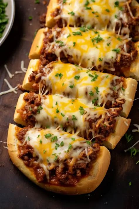 Sloppy Joe Garlic Bread That Oven Feelin