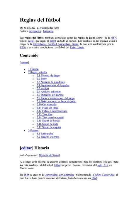Reglas del fútbol PDF