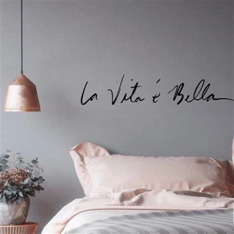 La Vita E Bella Life Is Beautiful Wall Sticker Decoration Etsy