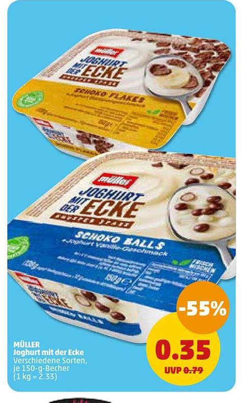 M Ller Joghurt Mit Der Ecke Verschiedene Sorten Angebot Bei Penny