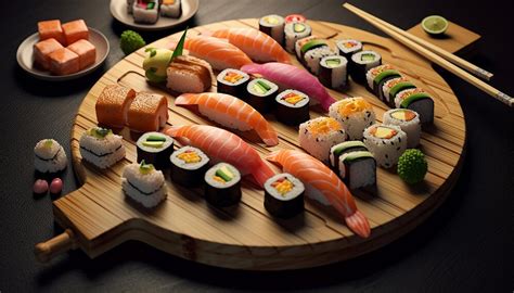 Premium Ai Image Tasty Sushi Professional Advertisement Photoshoot