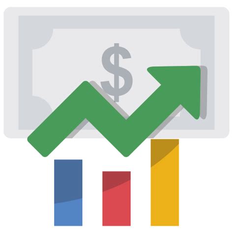 Income Money Dollar Upward Business Finance Icons