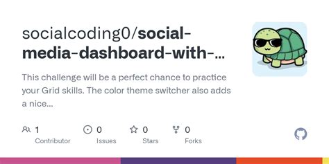 GitHub Socialcoding0 Social Media Dashboard With Theme Switcher