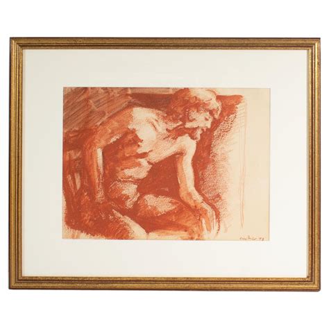 Bruno Civitico 1978 Signed Pastel And Watercolor Drawing Of A Nude