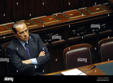 Italian Prime Minister Silvio Berlusconi Attends A Debate In The