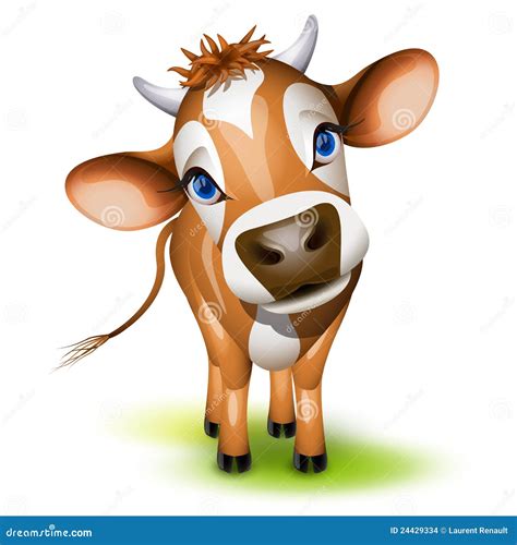 Little Jersey Cow Vector Illustration | CartoonDealer.com #26831756