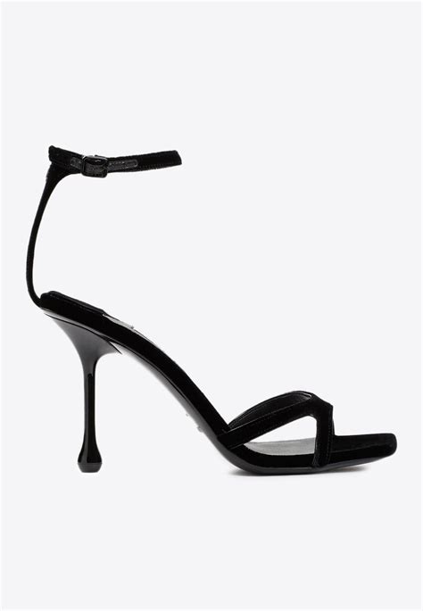 Jimmy Choo Ixia Velvet Sandals In Black Lyst