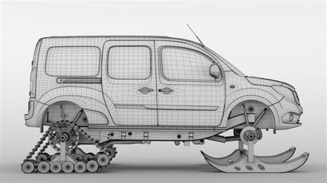 Mercedes Benz Citan Van Ski 2018 3D Model FlatPyramid