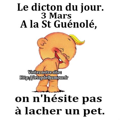 Le dicton du jour Saint Guénolé Dictons du jour Dicton Dicton humour