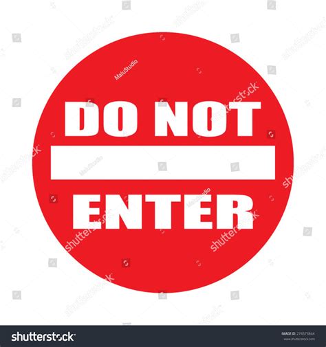 Do Not Enter Sign Vector Illustration Stock Vector (Royalty Free ...