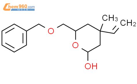 130675 11 54s6r 6 苄氧基甲基 4 甲基 4 乙烯基四氢吡喃 2 醇化学式、结构式、分子式、mol、smiles