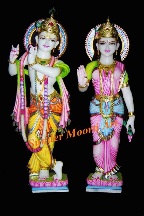 Eco Friendly White Marble Radha Krishna Sculptures At Best Price In