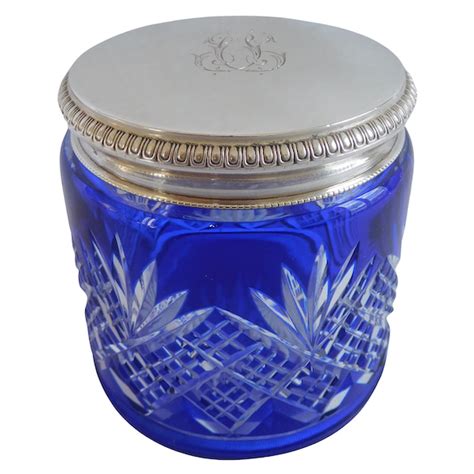 Bo Te Baccarat Douai Bleue Et Argent Massif