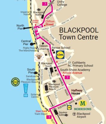 Blackpool Tram Map