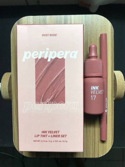 PERIPERA Ink Velvet Lip Liner Set 17 Rosy Nude Beauty Personal