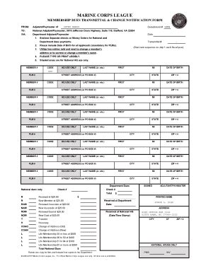 Fillable Online Membership Dues Transmittal And Change Notification