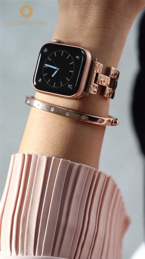 Rose Gold Hammered Band For The Apple Watch Video Apple Watch Bands Women Gold Watches